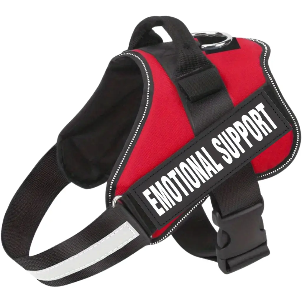 Emotional Support Animal Dog Harness in Red by ESA Registry UK.